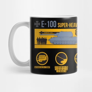 Infographic German super-heavy tank E-100 Mug